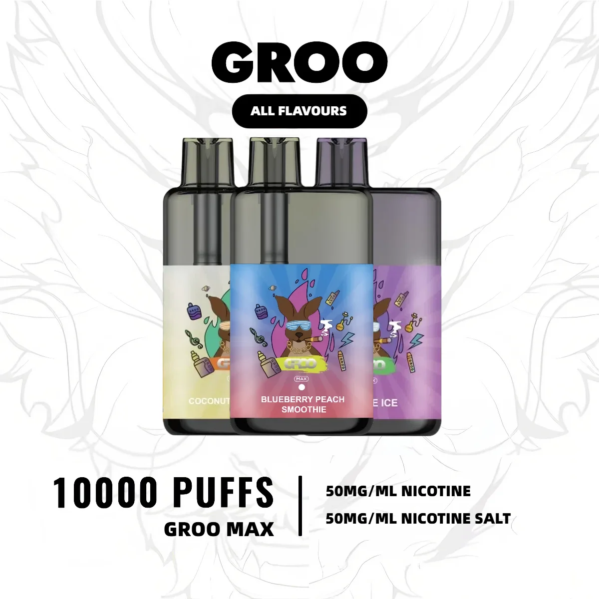 GROO MAX – ALL FLAVOURS IN ONE - GROO MAX 10000 Puffs - VapingOZ ALIBARBAR UPLOAD 25000 PUFFS - KIWI PINEAPPLE Flavour