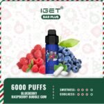 IGET-Bar-Plus-6000-Puffs-Blueberry-Raspberry-Bubble-Gum42jpg - VapingOZ