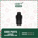 IGET-Bar-Plus-Pod-Only-6000-Puffs-Blueberry-Raspberry-Bubble-Gum35jpg - VapingOZ