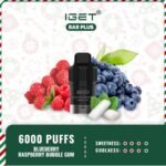 IGET-Bar-Plus-Pod-Only-6000-Puffs-Blueberry-Raspberry-Bubble-Gum37jpg - VapingOZ