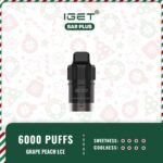 IGET-Bar-Plus-Pod-Only-6000-Puffs-Grape-Peach-lce01jpg - VapingOZ