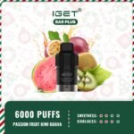 IGET-Bar-Plus-Pod-Only-6000-Puffs-Passion-Fruit-Kiwi-Guava32jpg - VapingOZ